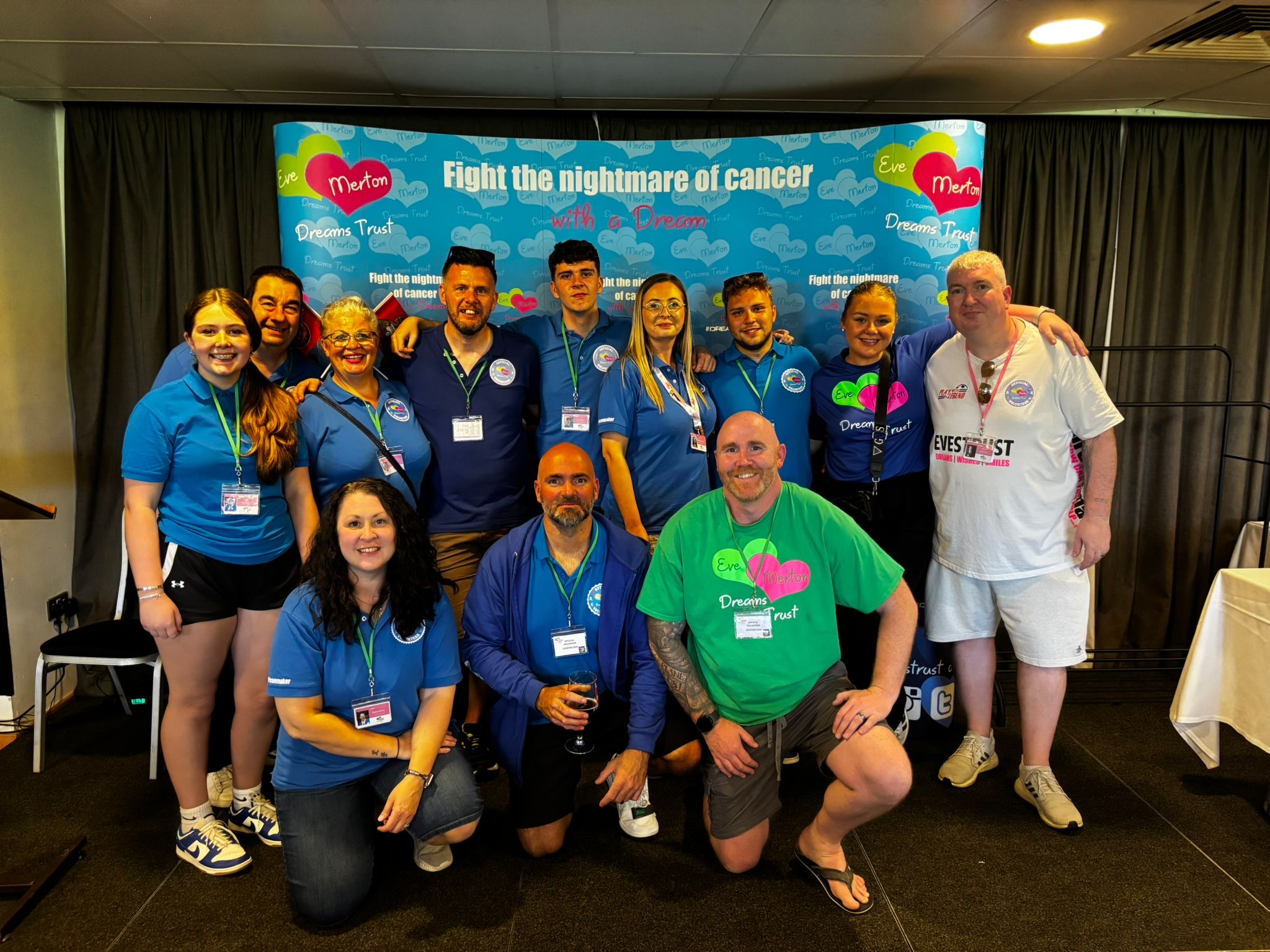 The Evestrust team and volunteers together.